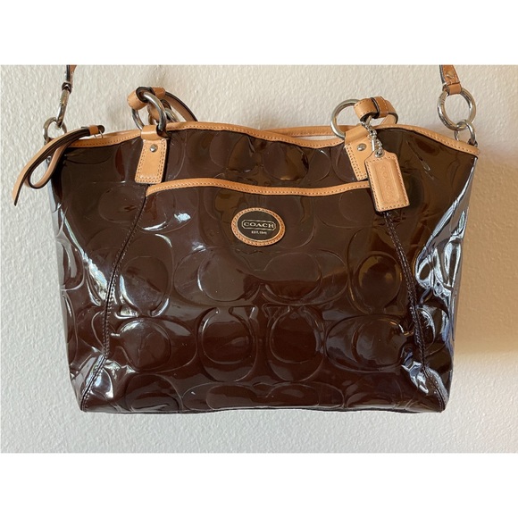 COACH VINTAGE Peyton Embossed‎ Leather Bag - Picture 1 of 9
